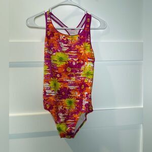 Speedo Bright Floral Kids Swimwear size 16